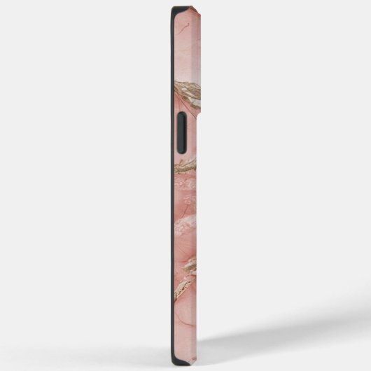 Luxe roze wit marmer Case-Mate iPhone case (Achterkant / Rechts)