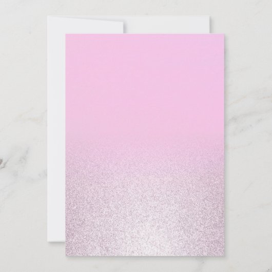 Luxe roze zilver lila gradiënt Afstuderen Prom Kaart (Achterkant)