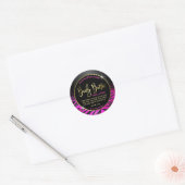 Luxe Roze Zwart Zebra Print Body Butter Labels (Envelop)