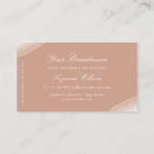 Luxe Rozen gouden decor met sprankelende juwelen Visitekaartje (Achterkant)