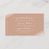 Luxe Rozen gouden decoratie juwelen en monogram Visitekaartje (Achterkant)