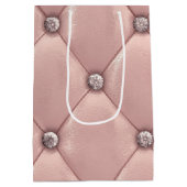 Luxe rozen gouden tufted monogram product medium cadeauzakje (Achterkant)