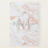 Luxe Rozen goudfolie | Marmeren monogram Planner (Achterkant)