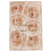 Luxe rozen prachtige roze pastel bedankt medium cadeauzakje (Voorkant)