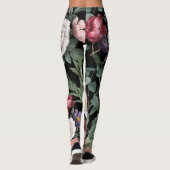 Luxe rozen tuin-nachtbloemen leggings (Achterkant)
