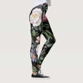 Luxe rozen tuin-nachtbloemen leggings (Rechts)