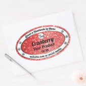 Luxe Ruby Red Sparkle Glitter Product Label Logo (Envelop)