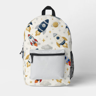 Luxe ruimte raket kinderen rugzak patroon