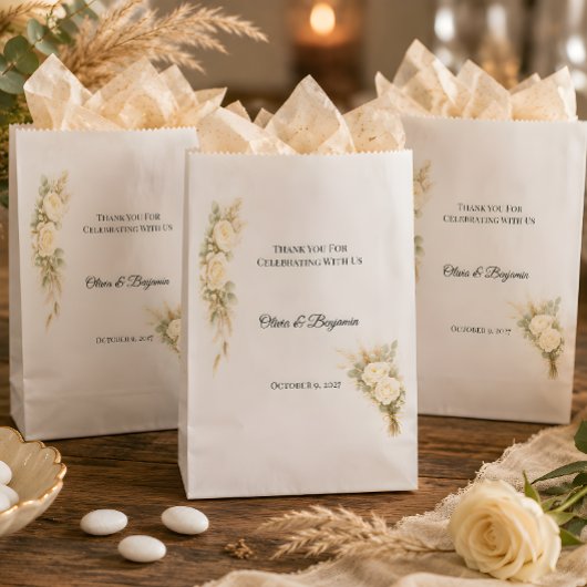 Luxe Rustic Met Pampasgras Bloemen Bedankzakje