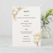 Luxe Rustieke Bloemen Met Pampagras  Menu (Staand voorkant)