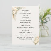 Luxe Rustieke Bloemen Met Pampagras Programmakaart (Staand voorkant)