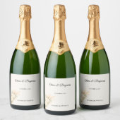 Luxe Rustieke Bruiloft Sparkling Wijnetiket (Flessen)