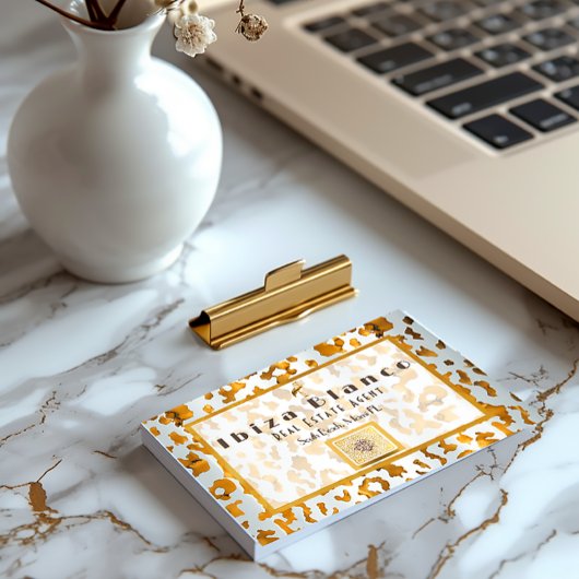 Luxe Safari Chic Business Contactkaartje