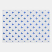 Luxe saffier blauw goud patroon inpakpapier vel (Voorkant 2)