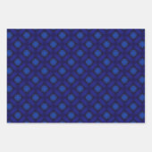 Luxe saffier blauw goud patroon inpakpapier vel (Voorkant 3)