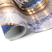 Luxe Saffier Kerstschoonheid Cadeaupapier (Rol Hoek)