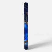 Luxe saffier marmeren rivier Case-Mate iPhone case (Achterkant / Links)