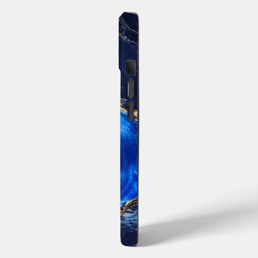 Luxe saffier marmeren rivier Case-Mate iPhone case (Achterkant / Links)