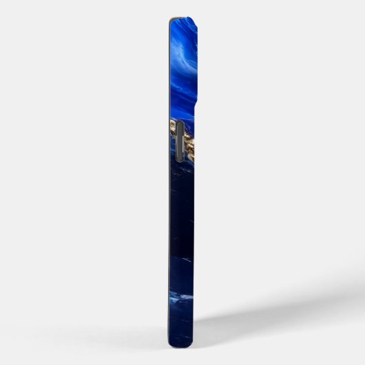 Luxe saffier marmeren rivier Case-Mate iPhone case (Achterkant / Rechts)