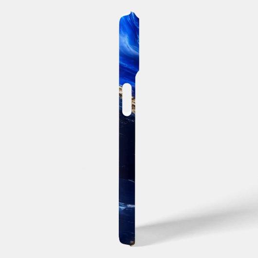 Luxe saffier marmeren rivier Case-Mate iPhone case (Achterkant / Rechts)