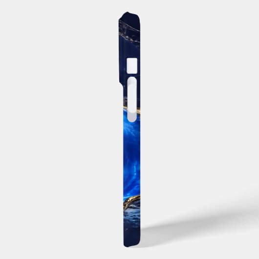 Luxe saffier marmeren rivier Case-Mate iPhone case (Achterkant / Links)