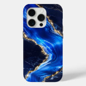 Luxe saffier marmeren rivier Case-Mate iPhone case (Achterkant)