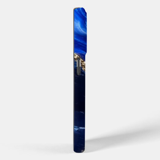 Luxe saffier marmeren rivier Case-Mate iPhone case (Achterkant / Rechts)