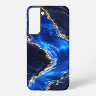 Luxe saffier marmeren rivier samsung galaxy hoesje