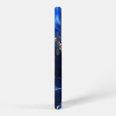 Luxe saffier marmeren rivier samsung galaxy hoesje (Rechterkant)