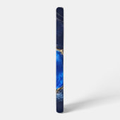 Luxe saffier marmeren rivier samsung galaxy hoesje (Linkerkant)