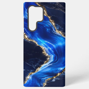 Luxe saffier marmeren rivier samsung galaxy hoesje