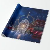 Luxe Saffier Sieraden Kerst Inpakpapier (Uitgerold)