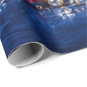 Luxe Saffier Sieraden Kerst Inpakpapier (Rol Hoek)