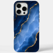 Luxe saffierblauwe marmer Case-Mate iPhone case (Achterkant)