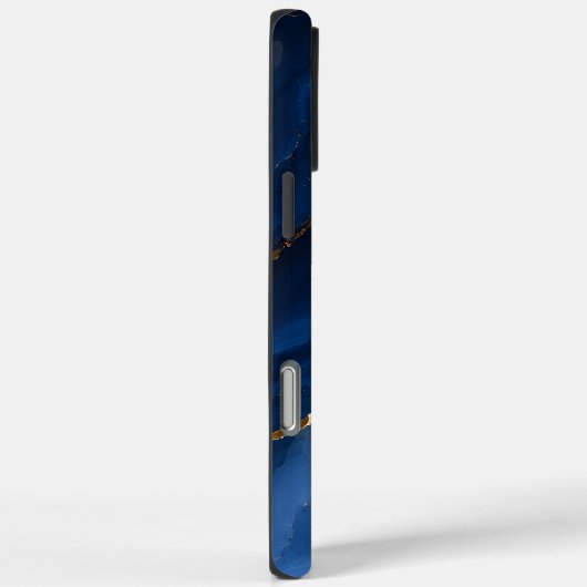 Luxe saffierblauwe marmer Case-Mate iPhone case (Achterkant / Rechts)