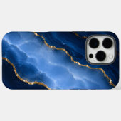 Luxe saffierblauwe marmer Case-Mate iPhone case (Achterkant (horizontaal))