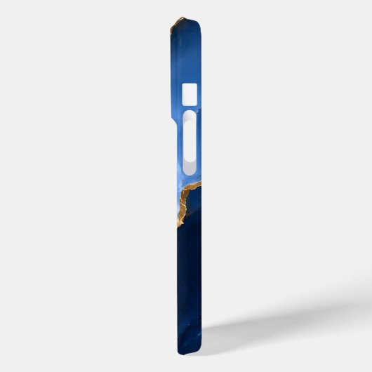 Luxe saffierblauwe marmer Case-Mate iPhone case (Achterkant / Links)