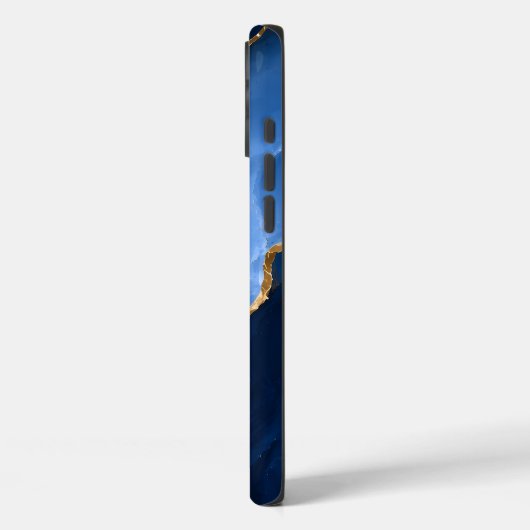 Luxe saffierblauwe marmer Case-Mate iPhone case (Achterkant / Links)