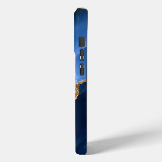 Luxe saffierblauwe marmer Case-Mate iPhone case (Achterkant / Links)
