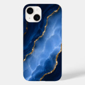 Luxe saffierblauwe marmer Case-Mate iPhone case (Achterkant)