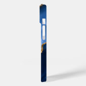 Luxe saffierblauwe marmer Case-Mate iPhone case (Achterkant / Links)