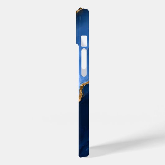 Luxe saffierblauwe marmer Case-Mate iPhone case (Achterkant / Links)