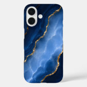 Luxe saffierblauwe marmer Case-Mate iPhone case (Achterkant)