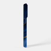 Luxe saffierblauwe marmer iPhone hoesje (Rechterkant)