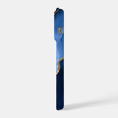 Luxe saffierblauwe marmer iPhone hoesje (Linkerkant)