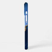 Luxe saffierblauwe marmer iPhone hoesje (Linkerkant)