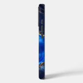 Luxe saffiermarmeren rivier Case-Mate iPhone case (Achterkant / Links)
