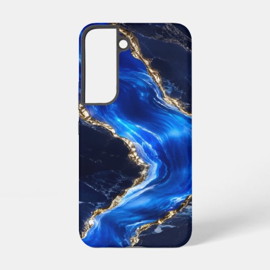 Luxe saffiermarmeren rivier samsung galaxy hoesje (Achterkant)