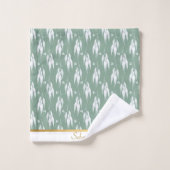 LUXE SAGE GREEN EUCALYPTUS ONTWERPTOWEL SET BAD HANDDOEK (Wasdoekje)