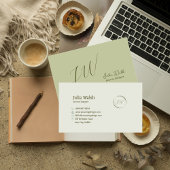 Luxe Sage Green Visitekaartje
